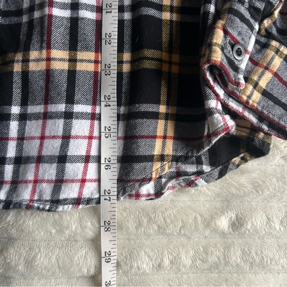 American Eagle Mens Medium Yellow Plaid Classic Fit Long Sleeve Button Up Shirt - Picture 4 of 6